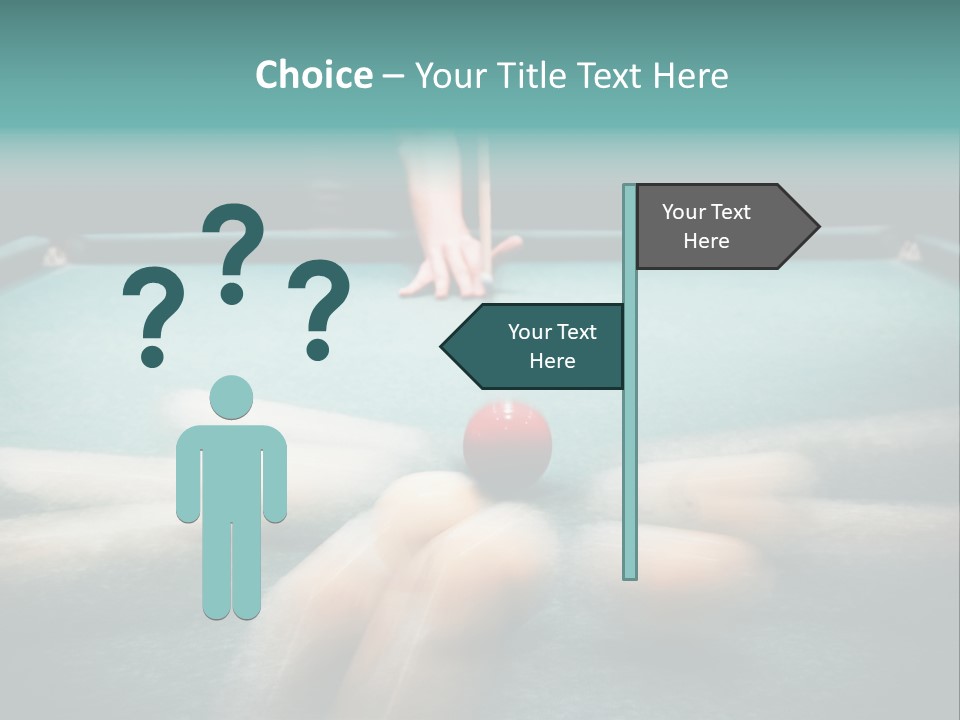Table Game Billiardplayer PowerPoint Template