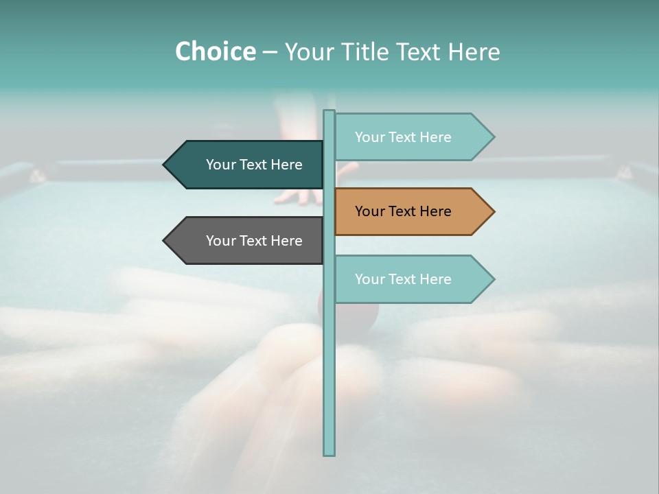 Table Game Billiardplayer PowerPoint Template