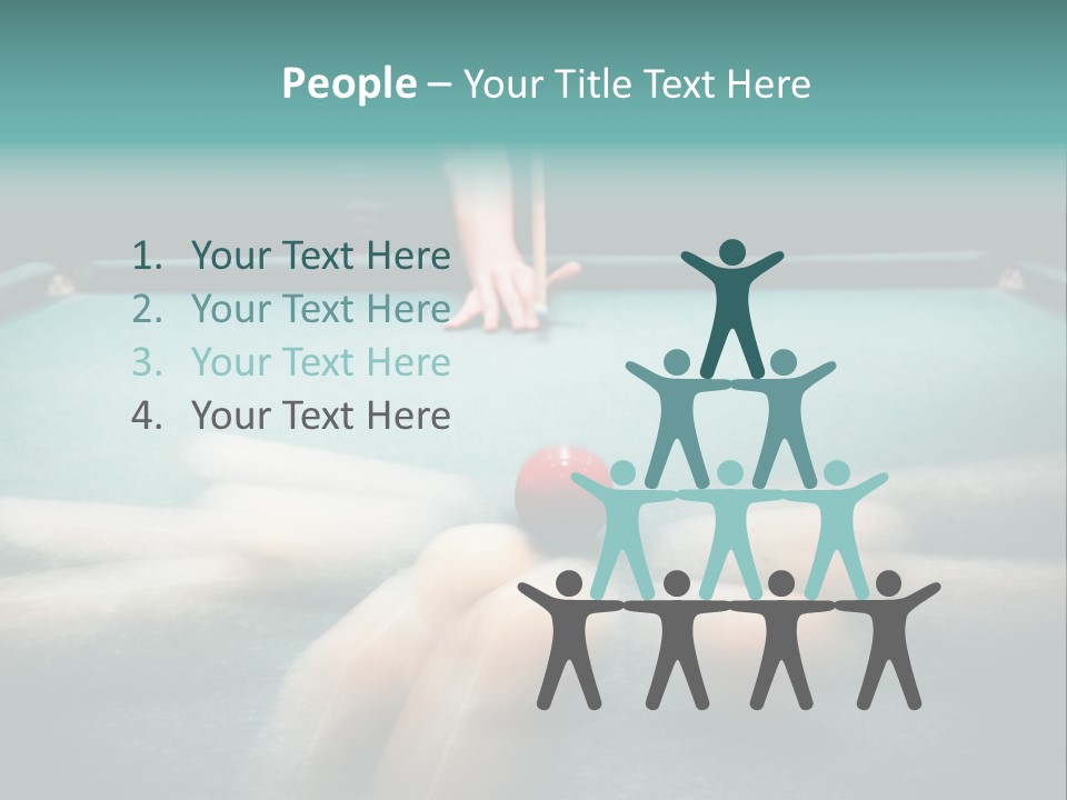 Table Game Billiardplayer PowerPoint Template