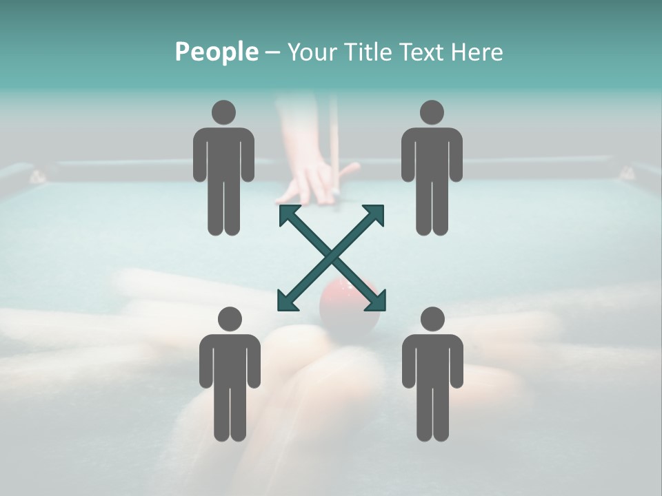 Table Game Billiardplayer PowerPoint Template