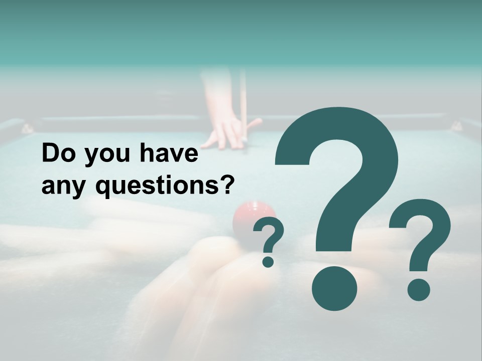 Table Game Billiardplayer PowerPoint Template