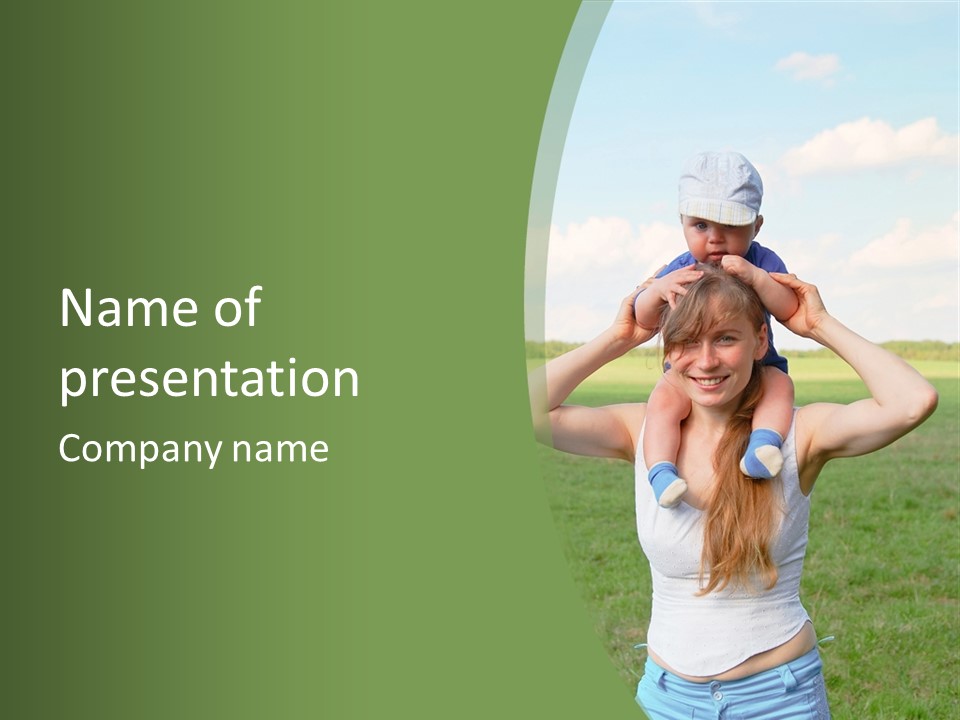 Smile Female Kid PowerPoint Template