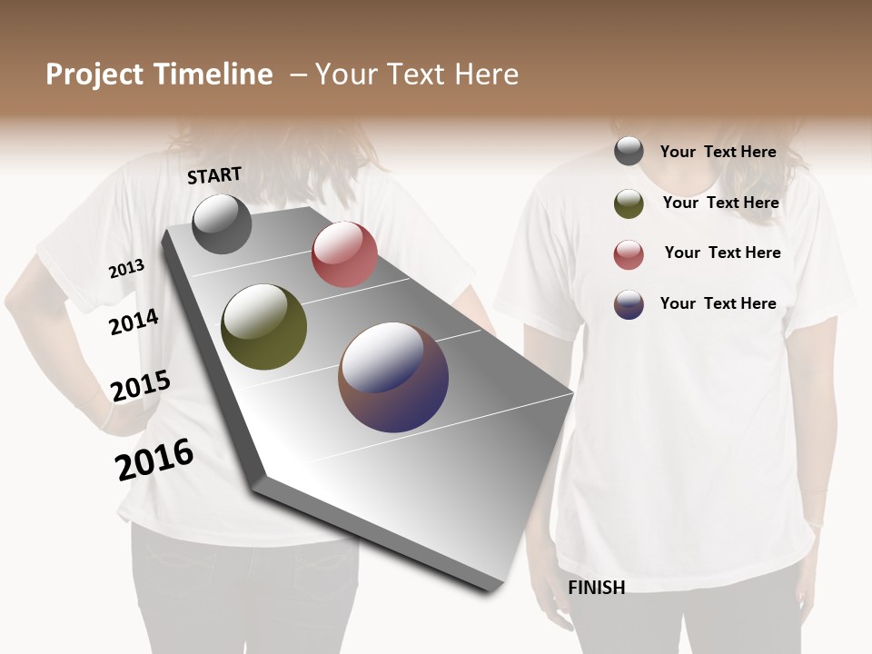 Attractive Teen Photograph PowerPoint Template