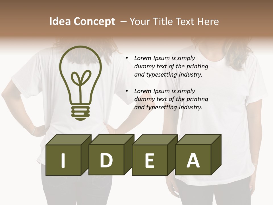 Attractive Teen Photograph PowerPoint Template