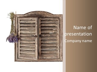 Shutter Lavender Isolate PowerPoint Template