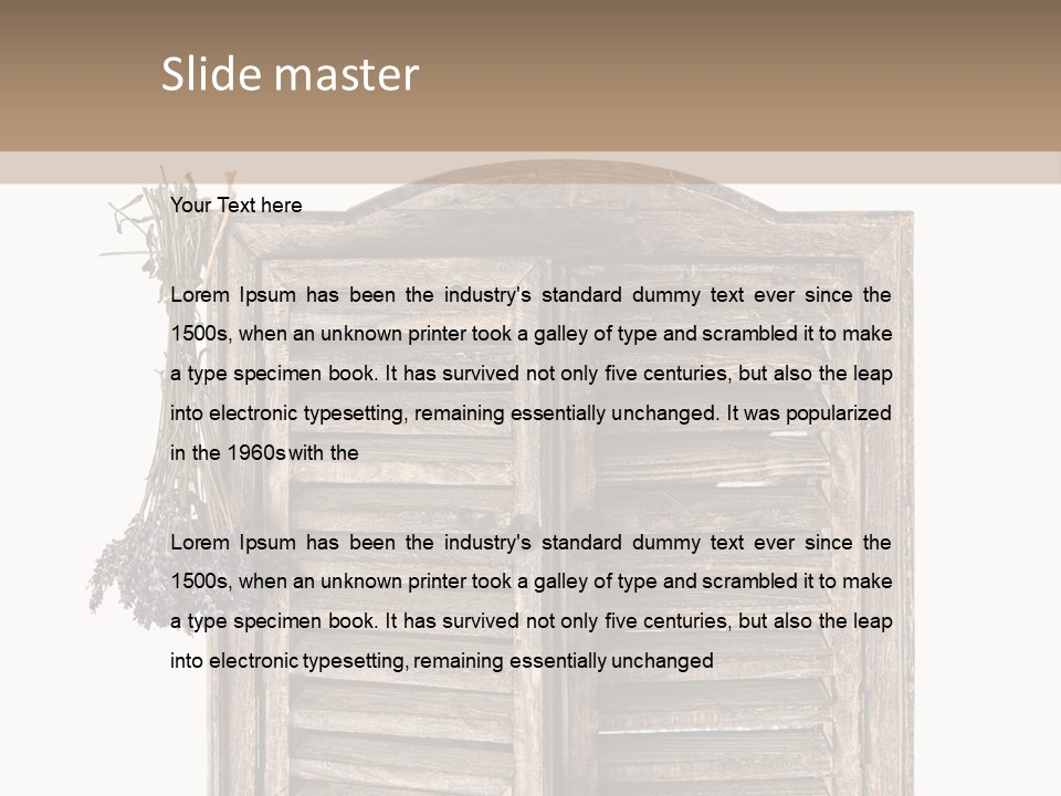 Shutter Lavender Isolate PowerPoint Template