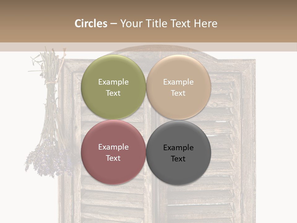 Shutter Lavender Isolate PowerPoint Template