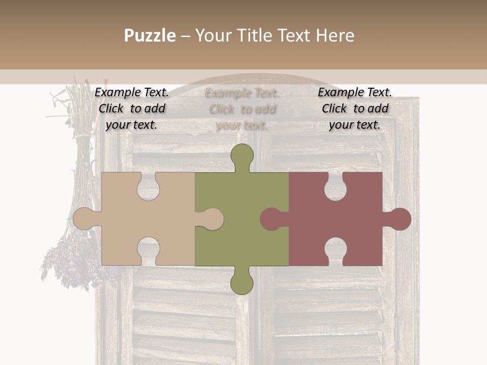 Shutter Lavender Isolate PowerPoint Template