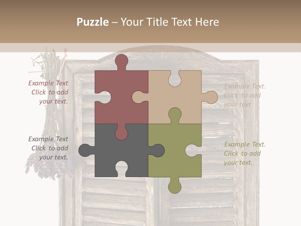 Shutter Lavender Isolate PowerPoint Template