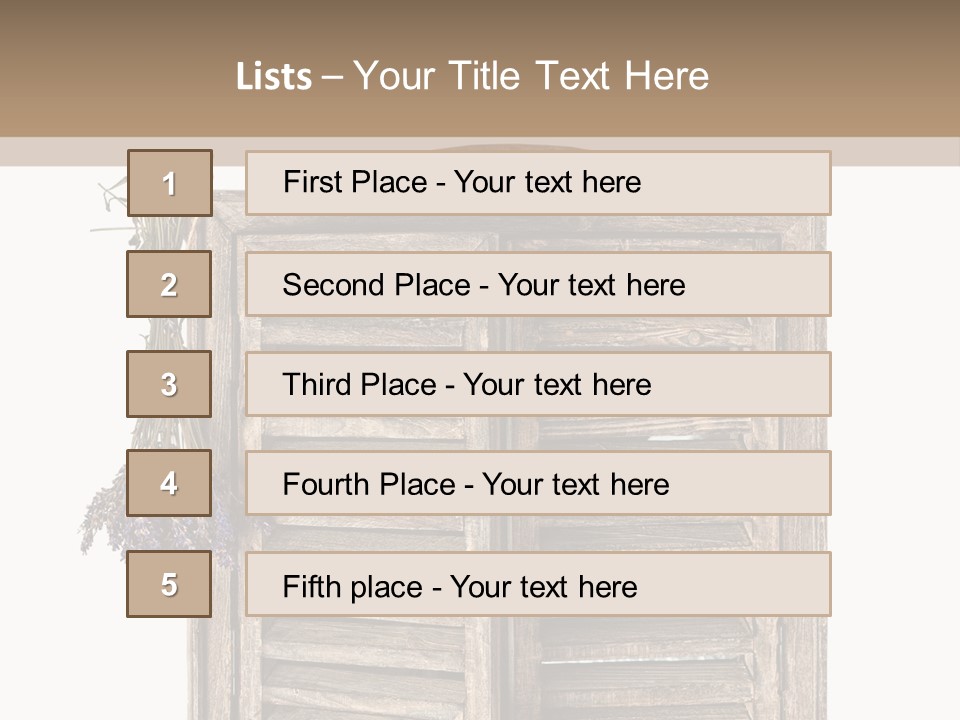 Shutter Lavender Isolate PowerPoint Template