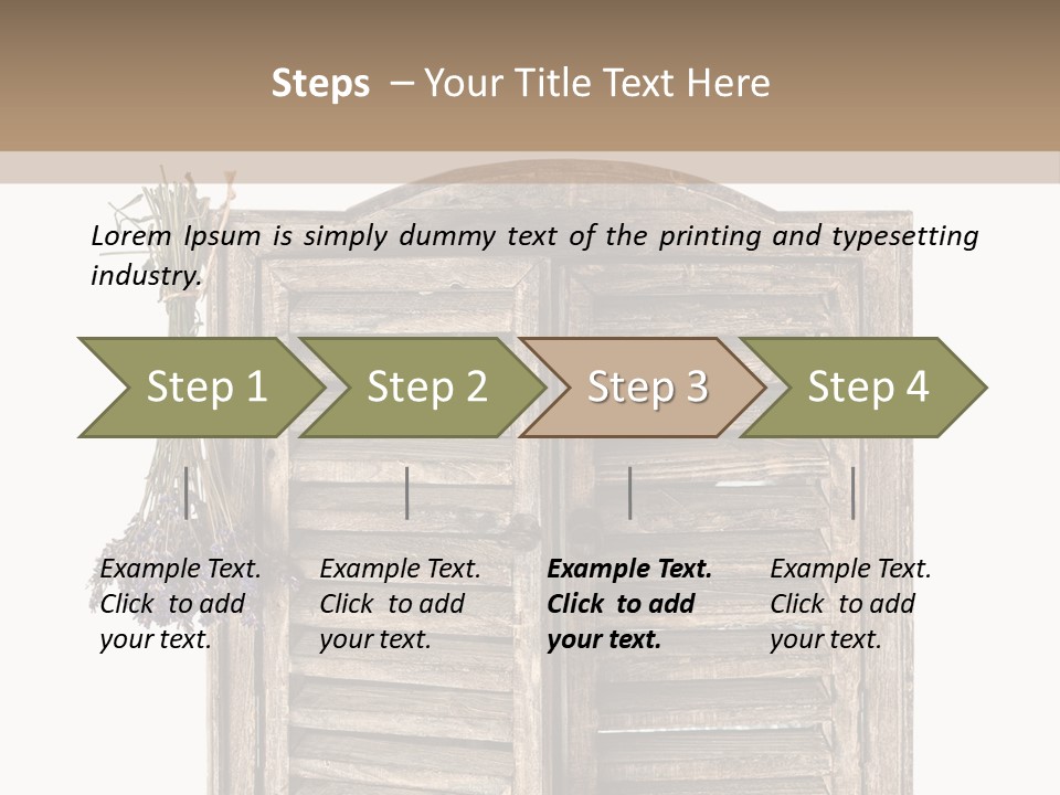 Shutter Lavender Isolate PowerPoint Template
