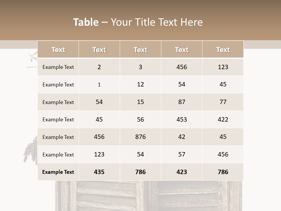 Shutter Lavender Isolate PowerPoint Template