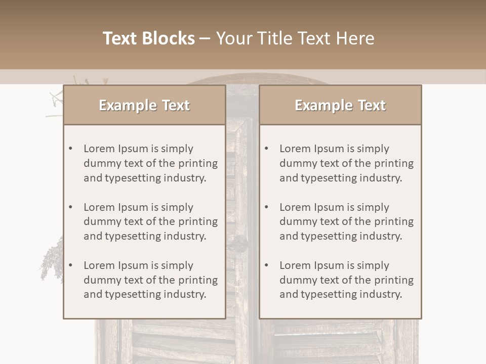 Shutter Lavender Isolate PowerPoint Template