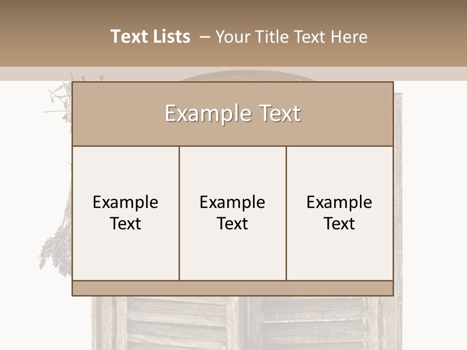 Shutter Lavender Isolate PowerPoint Template