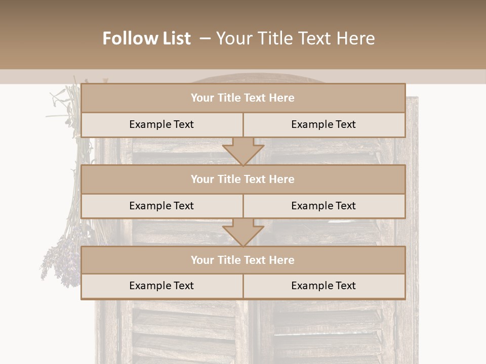 Shutter Lavender Isolate PowerPoint Template
