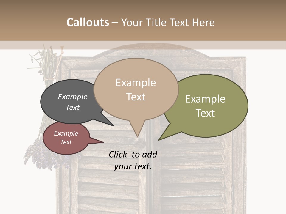 Shutter Lavender Isolate PowerPoint Template