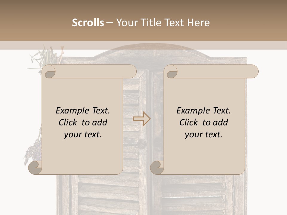 Shutter Lavender Isolate PowerPoint Template