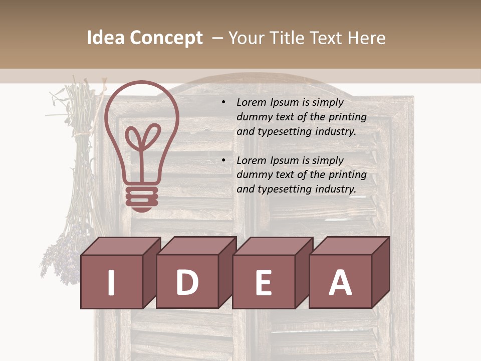 Shutter Lavender Isolate PowerPoint Template