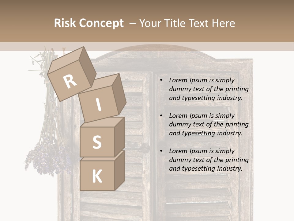 Shutter Lavender Isolate PowerPoint Template