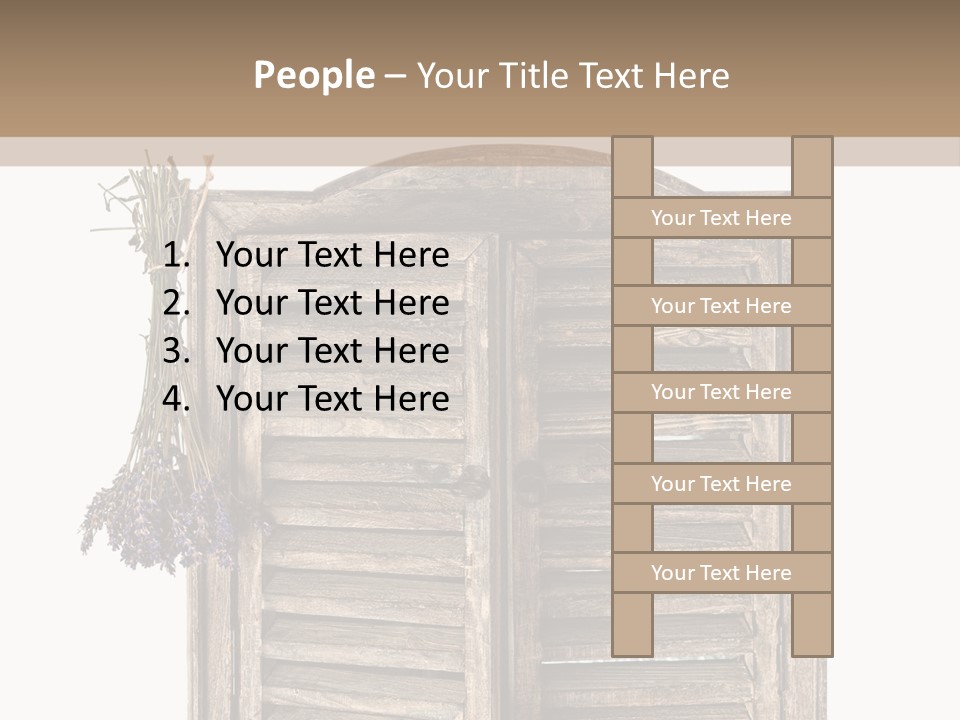 Shutter Lavender Isolate PowerPoint Template