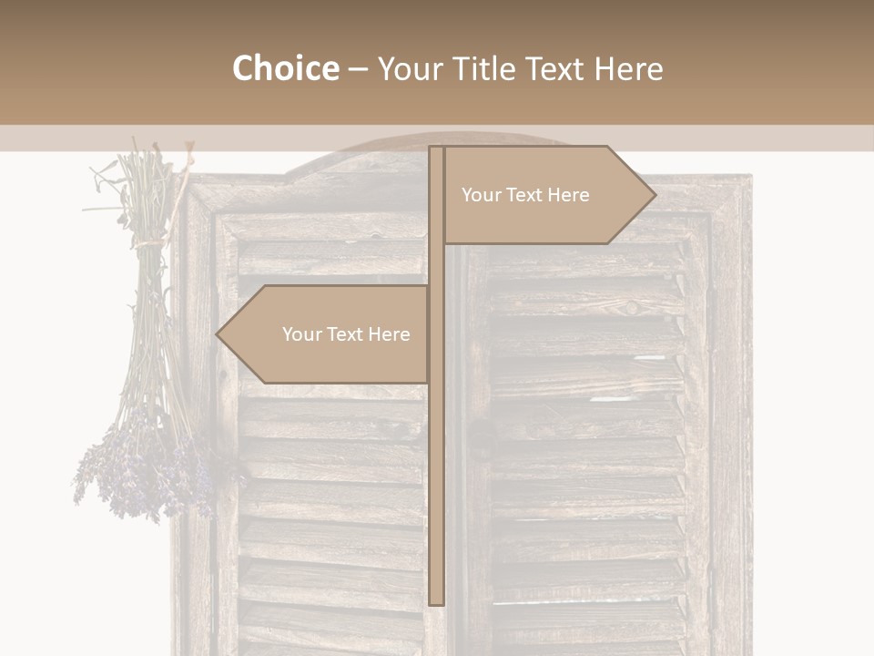 Shutter Lavender Isolate PowerPoint Template