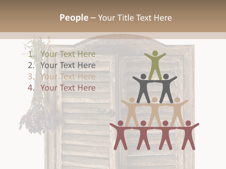 Shutter Lavender Isolate PowerPoint Template