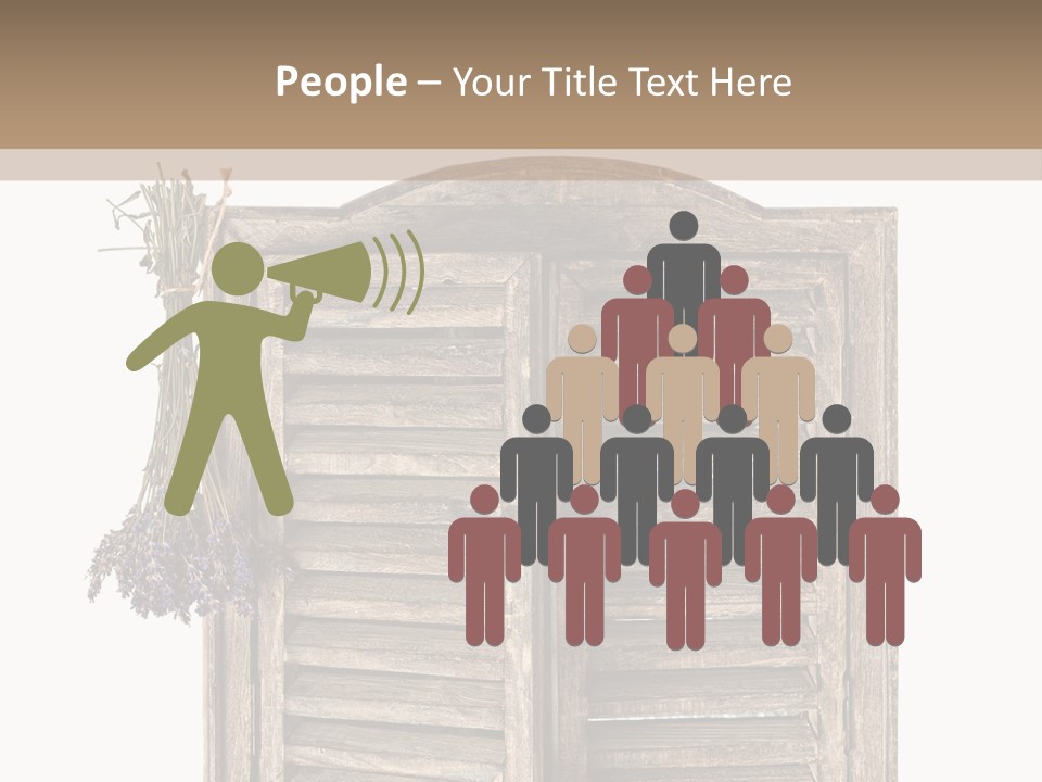 Shutter Lavender Isolate PowerPoint Template