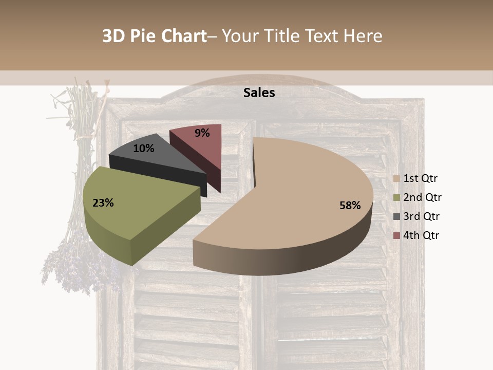 Shutter Lavender Isolate PowerPoint Template