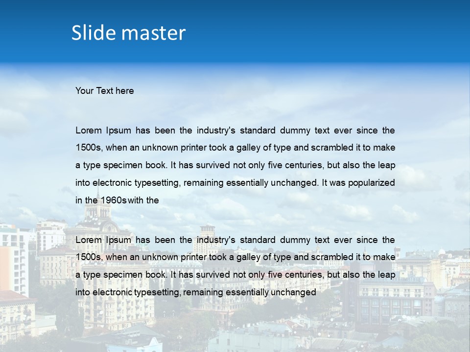 Building Old Aerial PowerPoint Template