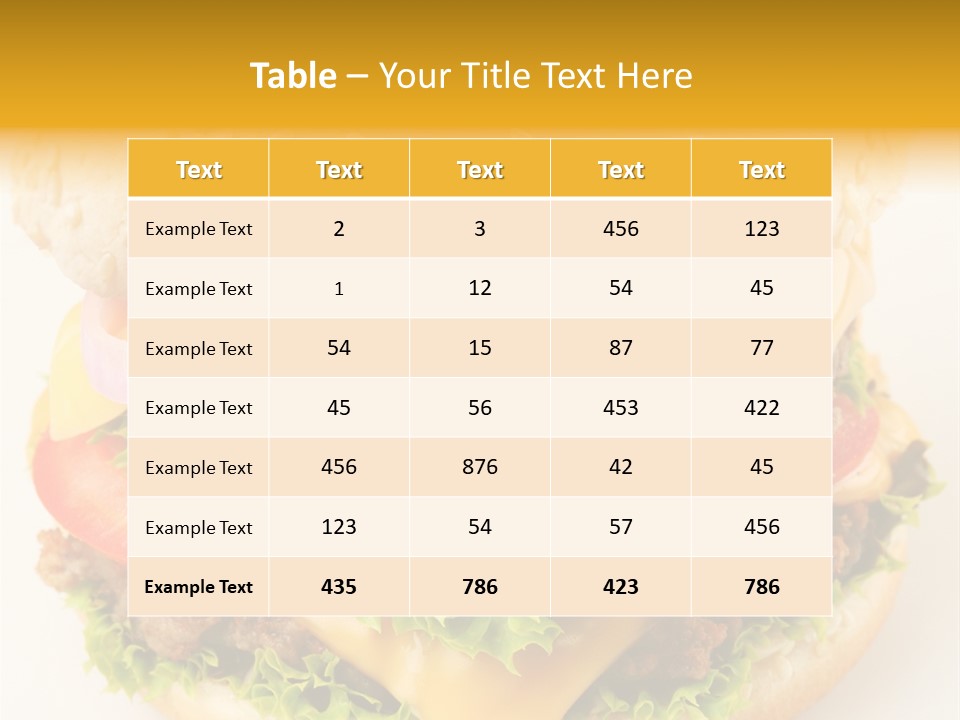 Sandwich Food Addictive PowerPoint Template