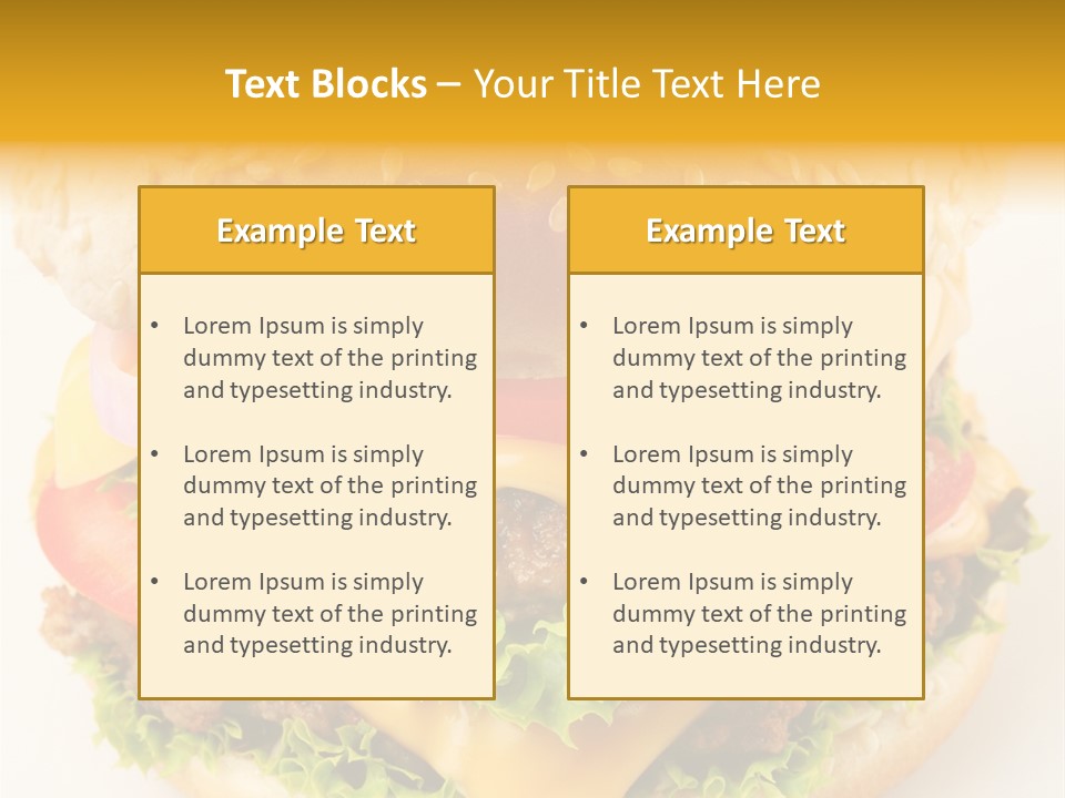 Sandwich Food Addictive PowerPoint Template