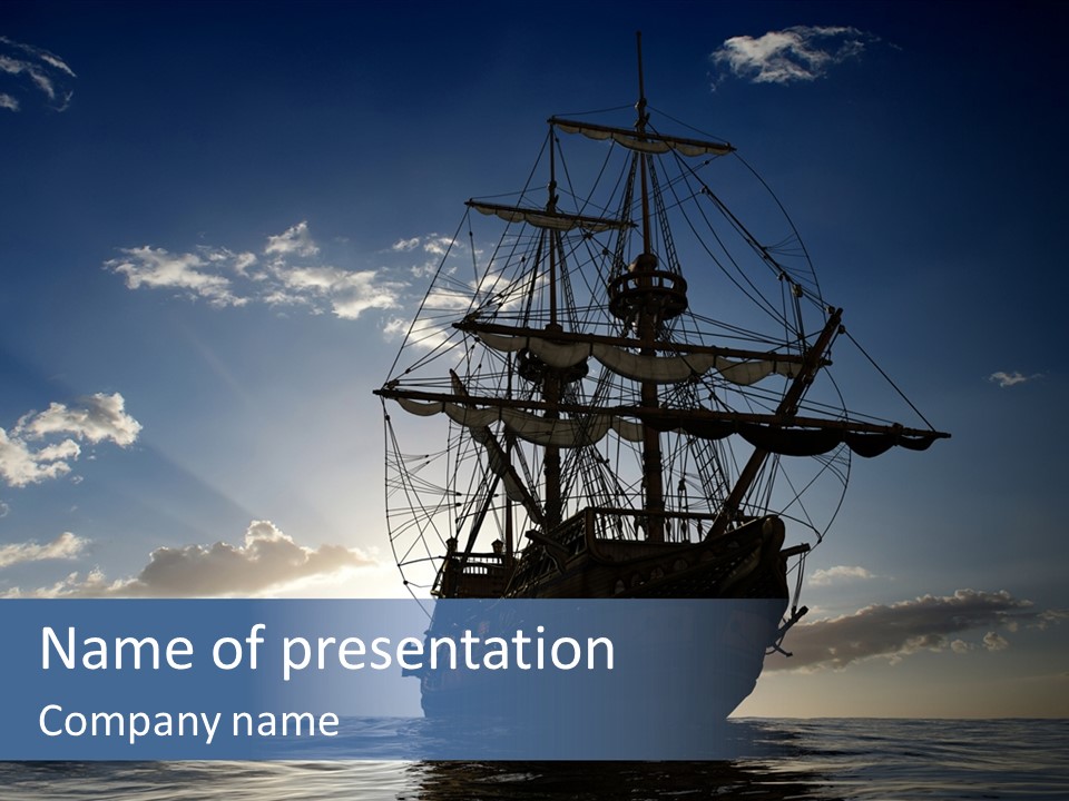 Ship Retro Historical PowerPoint Template