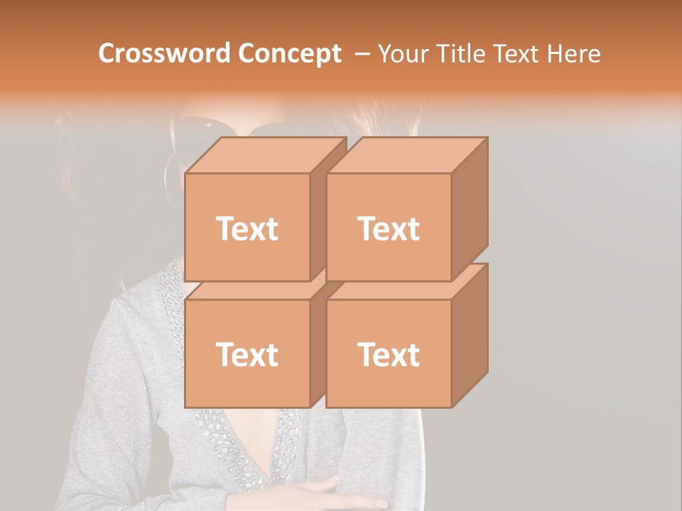 A Woman Wearing Sunglasses Is Posing For A Picture PowerPoint Template