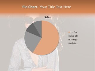 A Woman Wearing Sunglasses Is Posing For A Picture PowerPoint Template