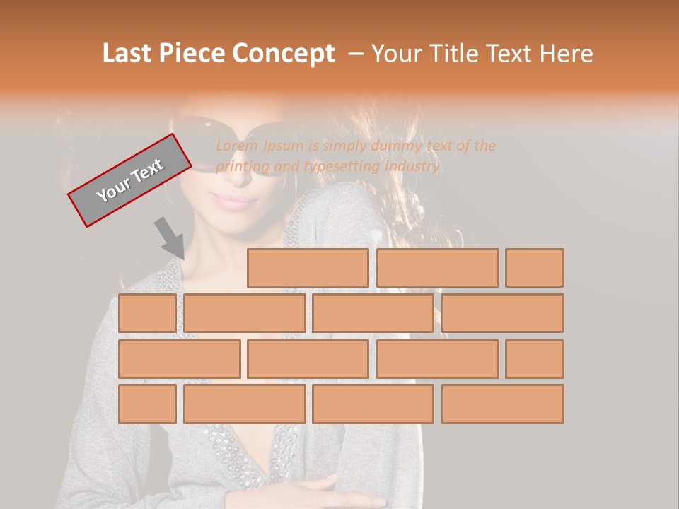 A Woman Wearing Sunglasses Is Posing For A Picture PowerPoint Template
