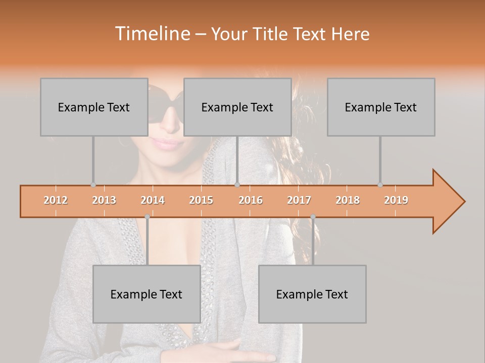 A Woman Wearing Sunglasses Is Posing For A Picture PowerPoint Template