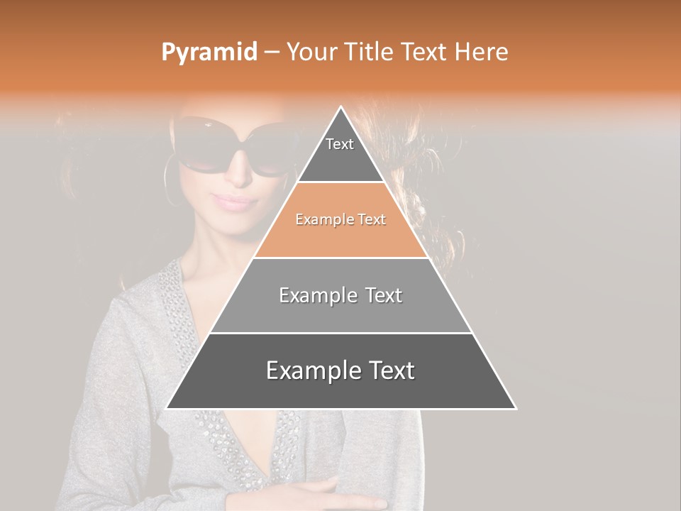 A Woman Wearing Sunglasses Is Posing For A Picture PowerPoint Template
