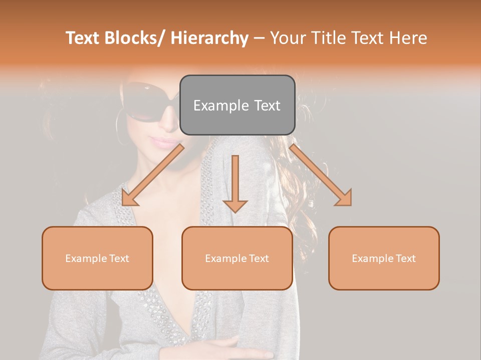 A Woman Wearing Sunglasses Is Posing For A Picture PowerPoint Template
