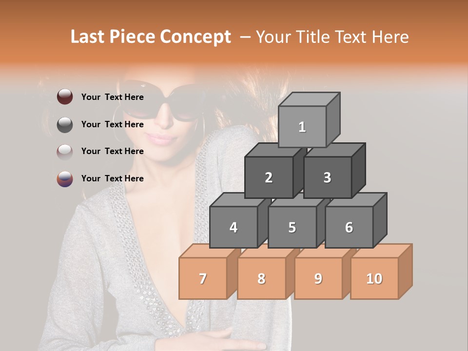 A Woman Wearing Sunglasses Is Posing For A Picture PowerPoint Template