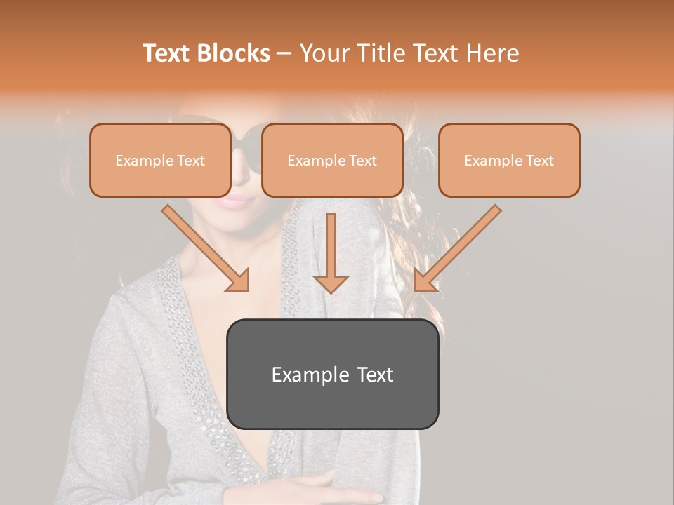 A Woman Wearing Sunglasses Is Posing For A Picture PowerPoint Template