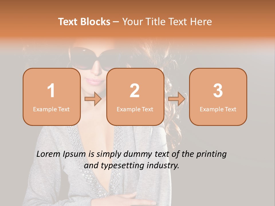 A Woman Wearing Sunglasses Is Posing For A Picture PowerPoint Template