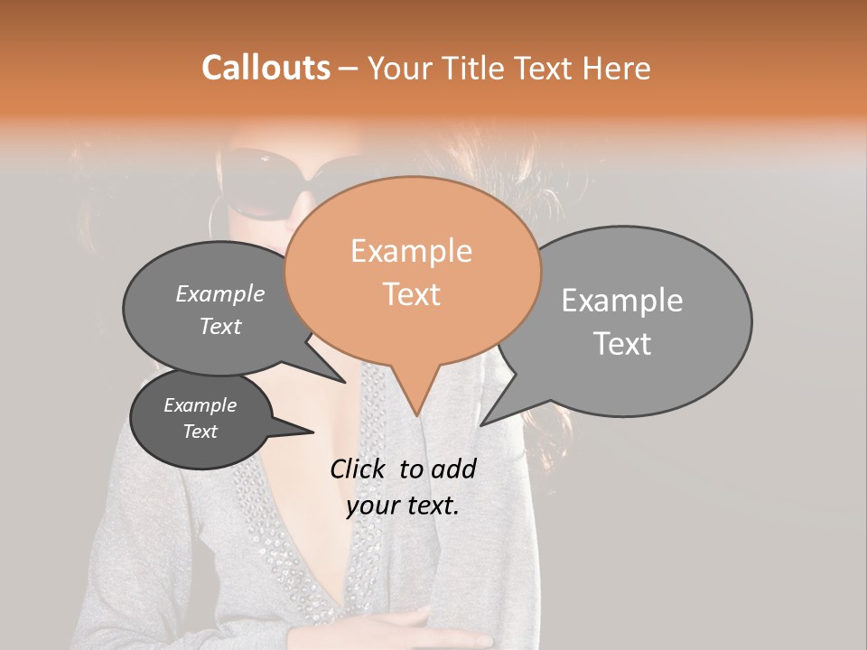 A Woman Wearing Sunglasses Is Posing For A Picture PowerPoint Template