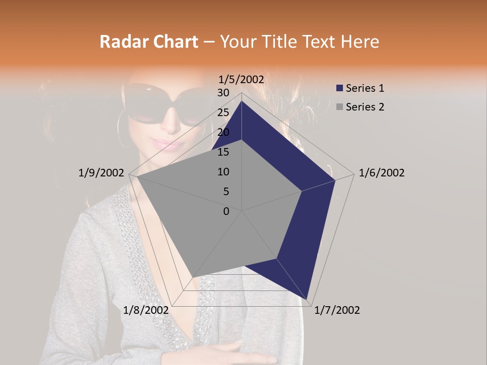 A Woman Wearing Sunglasses Is Posing For A Picture PowerPoint Template