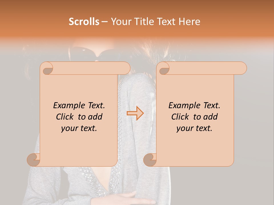 A Woman Wearing Sunglasses Is Posing For A Picture PowerPoint Template