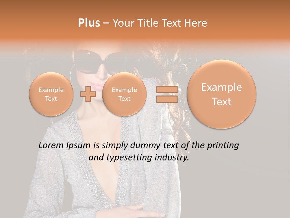 A Woman Wearing Sunglasses Is Posing For A Picture PowerPoint Template