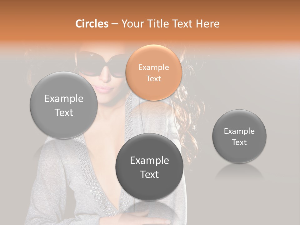 A Woman Wearing Sunglasses Is Posing For A Picture PowerPoint Template