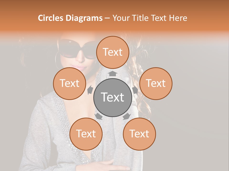 A Woman Wearing Sunglasses Is Posing For A Picture PowerPoint Template