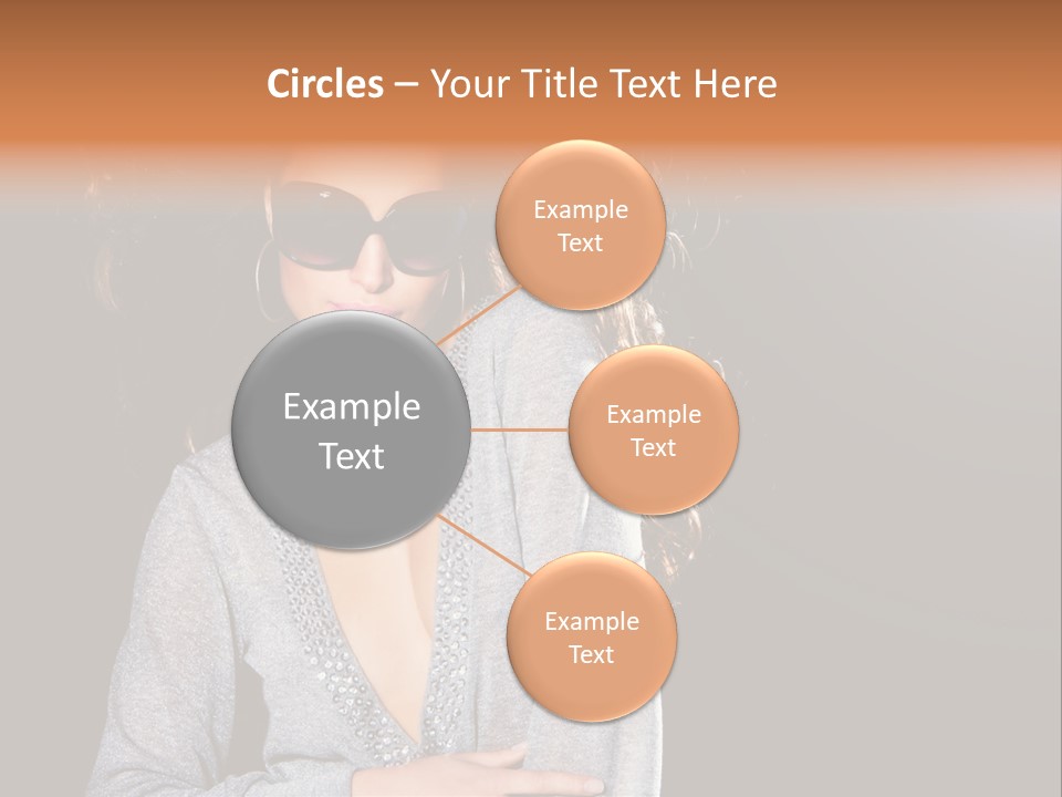 A Woman Wearing Sunglasses Is Posing For A Picture PowerPoint Template