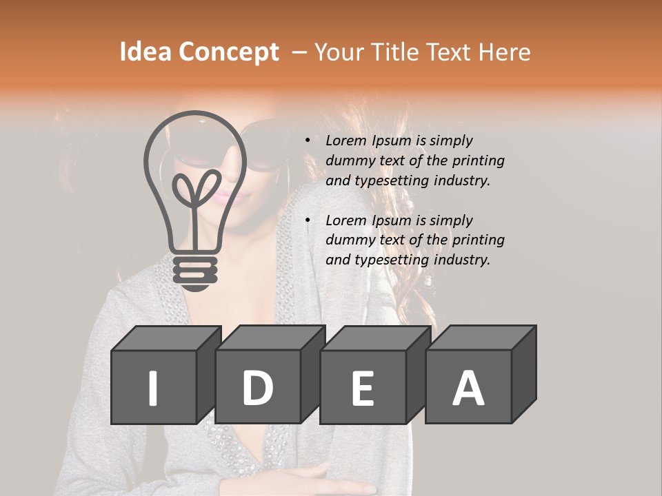 A Woman Wearing Sunglasses Is Posing For A Picture PowerPoint Template