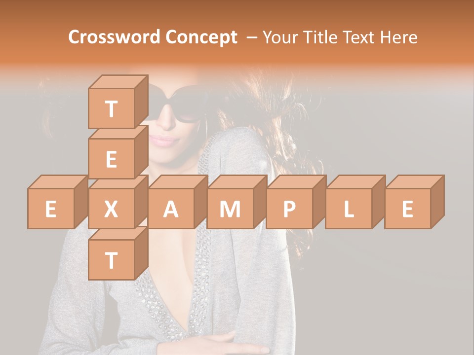 A Woman Wearing Sunglasses Is Posing For A Picture PowerPoint Template